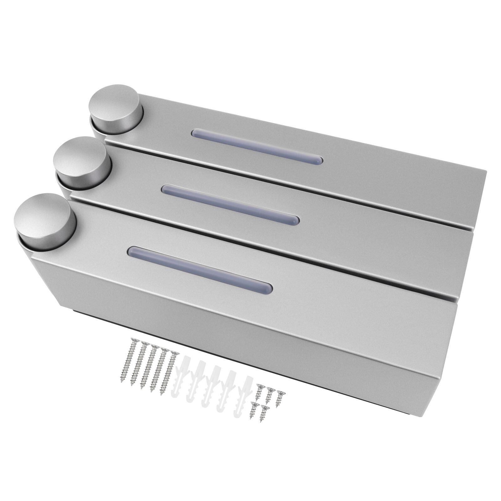 3PC Soap Dispenser Liquid Bathroom Shower Hand Shampoo 420 ml Wall