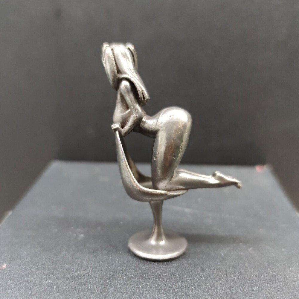 Chinese Old Bronze Copper Statue Hand Carved Sexuality Beauty Girl Figurine Gift