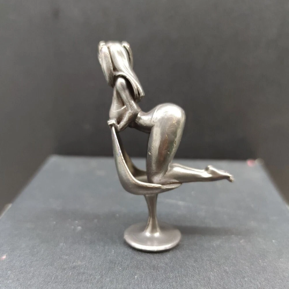 Chinese Old Bronze Copper Statue Hand Carved Sexuality Beauty Girl Figurine Gift