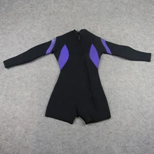 XCEL Wetsuit Womens 6 Black Purple Shorts Long Sleeve Hawaii Neoprene Laminated