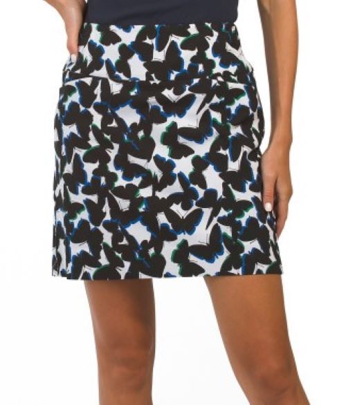 NWT Swing Control BLACK WHITE BUTTERFLY Stretch GOLF SKORT