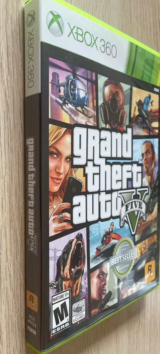 Grand Theft Auto V GTA 5 for Mocrosoft XBOX 360 Complete w/ Map Good  Condition