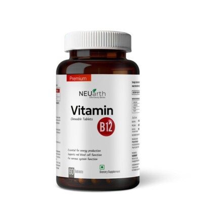 Vitamin B12 1500mcg Sublingual Methylcobalamin   Energy, Vegan  60 Tabs -Neuarth