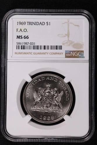 1969 Trinidad & Tobago Dollar FAO KM#6 - NGC MS 66