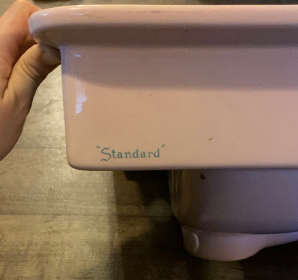 RARE 1958 American Standard PINK Toilet, Sink & Tile Set Mid Century