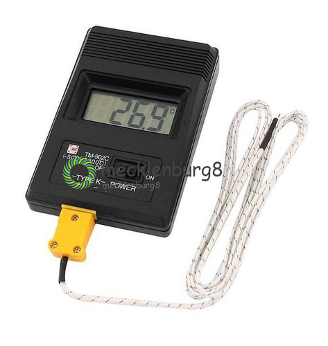 Termómetro digital LCD TM902C lector de temperatura medidor sensor tipo K sonda - Imagen 2 de 4
