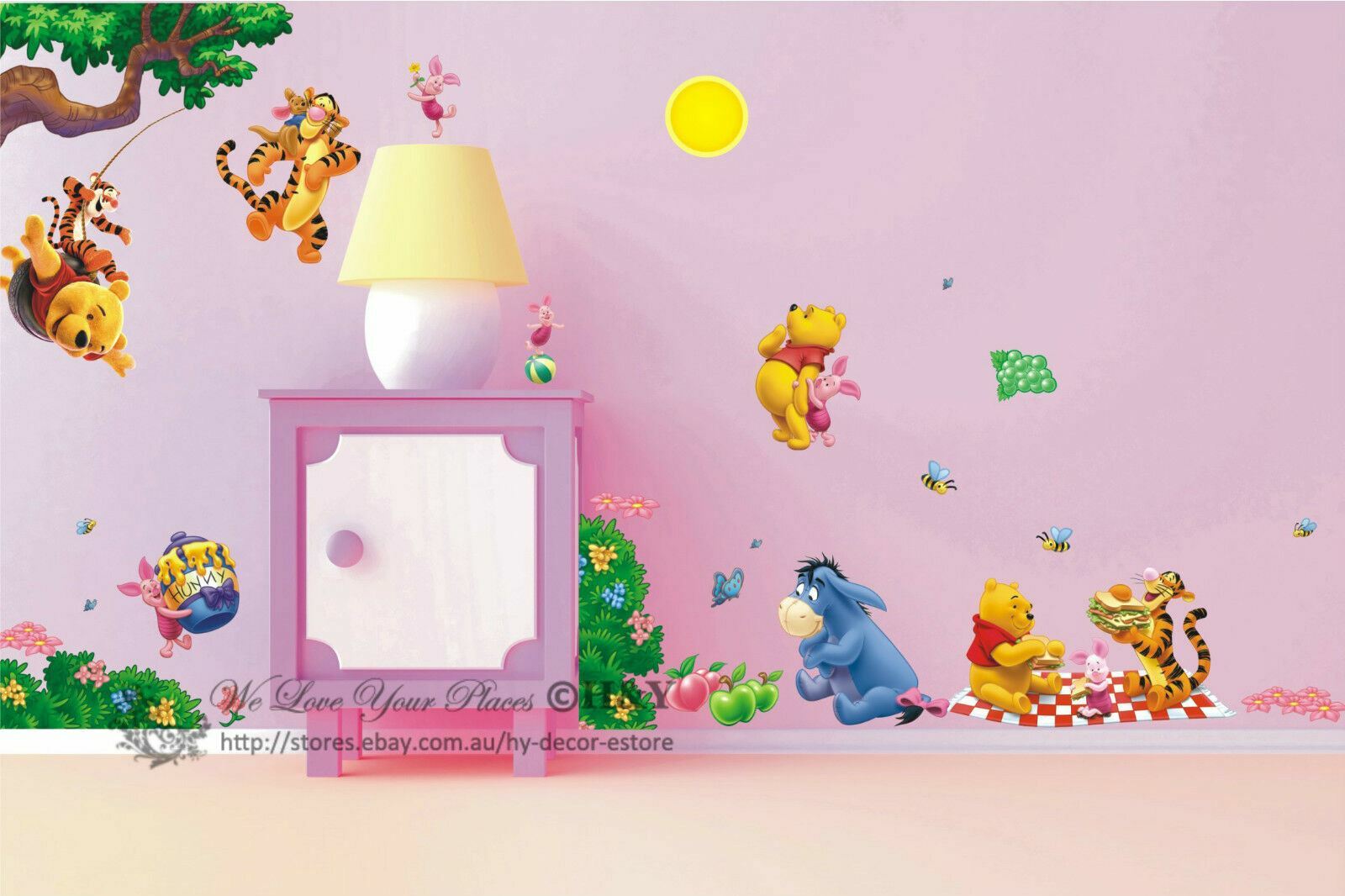 Large Winnie The Pooh Removable Wall Sticker Vinyl Decal Baby Kids