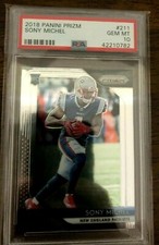 Sony Michel RC 2018 Panini Prizm Running Pose Card#211 PSA10!Patriots RB RC-V3