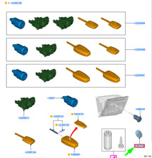 Batería FORD RANGER T6 MK1 HS7Z-19K210-AA 2279938 NUEVA GENUINA
