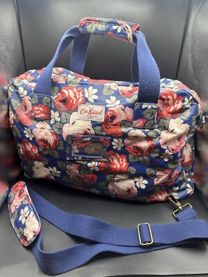Cath Kidston Navy Floral Travel Duffle Overnight Weekend Bag Shoulder  Strap UK