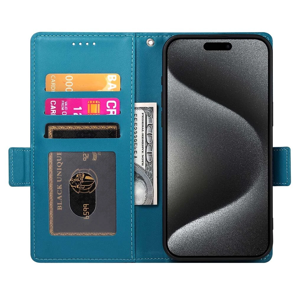 Luxury Magnetic Leather Flip Wallet Case for iPhone 11 12 13 14 15 Pro