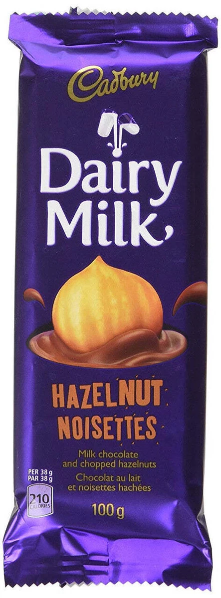 Cadbury Dairy Milk Hazelnut Chocolate 100g 3.5 oz Bar Imported