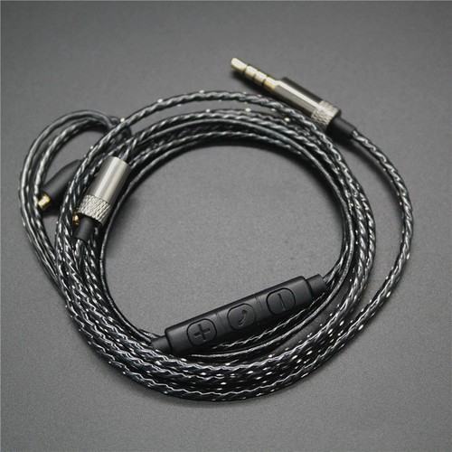 New MMCX Audio Cable Cord For Shure se215/se425/se535 Black W/Mic Volume Contro - Picture 2 of 5
