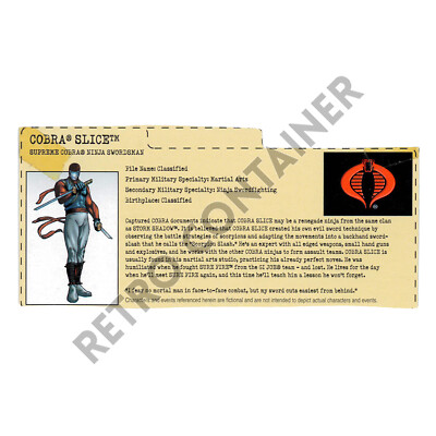 Hasbro Gi Joe G.I. JOE - Filecard FC - GI Joe Vs. Cobra - Cobra Slice v4