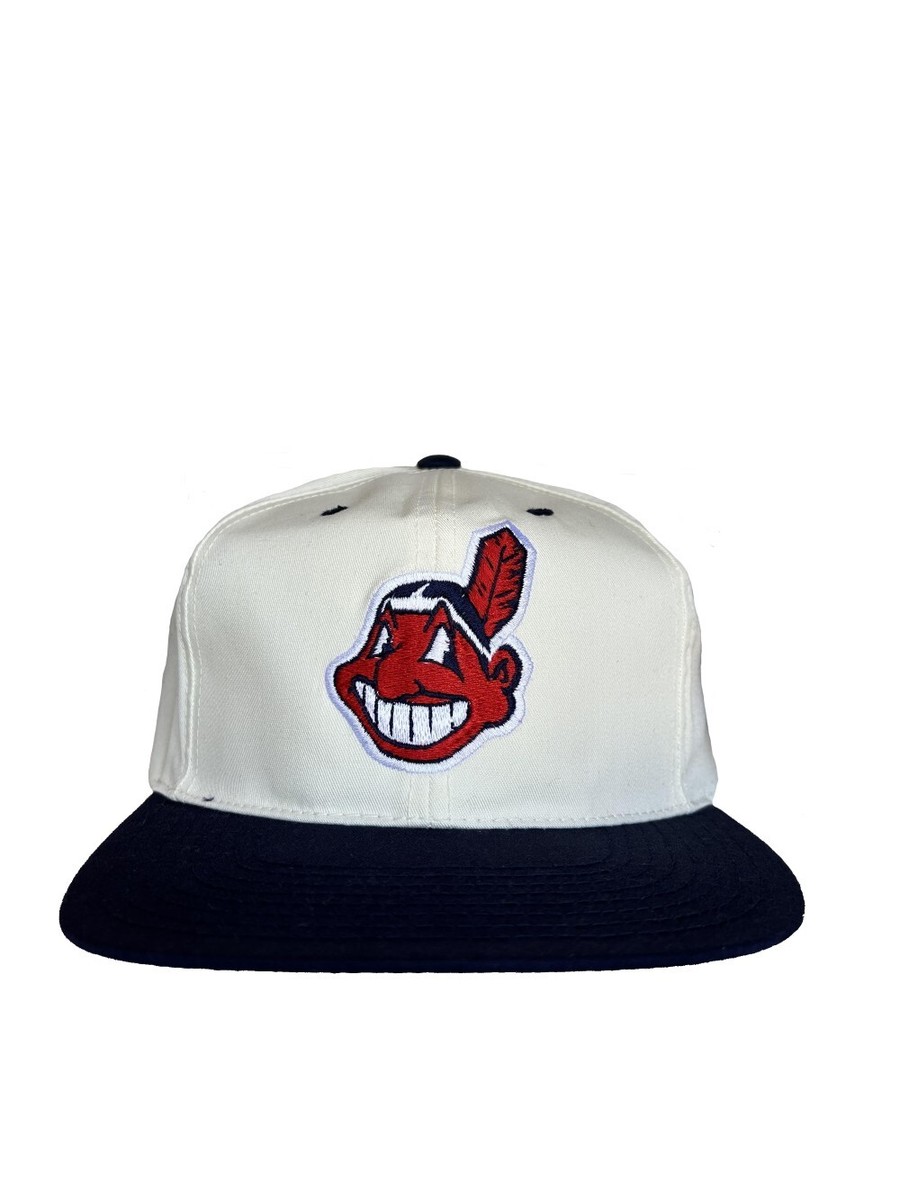 MLB Indians team 90’s cap Vintage 90s Cleveland Indians MLB Baseball SnapBack Hat Logo