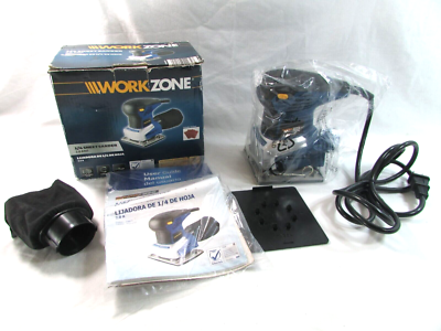#ad WorkZone Corded Electric 2.0 AMP 1 4 Sheet Sander W Sheets amp; Dust Bag Collector $30.55