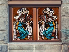 3D Child Woman A148 Window Film Print Sticker Cling Stained Glass UV Sinsin