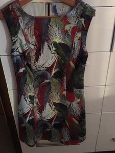reiss feather print dress