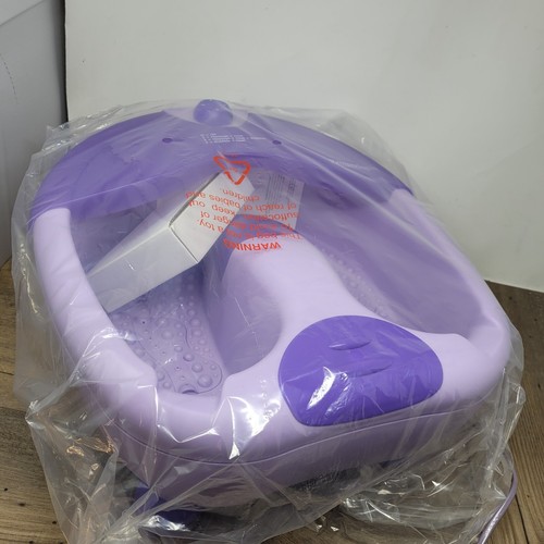 Woolworths Pampering Deluxe Foot Bubble Spa New In Box Purple - Picture 2 of 6