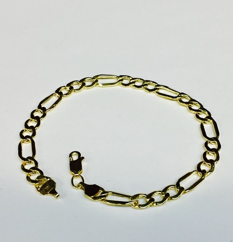 10k Gelbgold 18" Herren Lite Figaro Panzerkette/Halskette 6,6 mm 8,4 Gramm - Bild 10 von 12