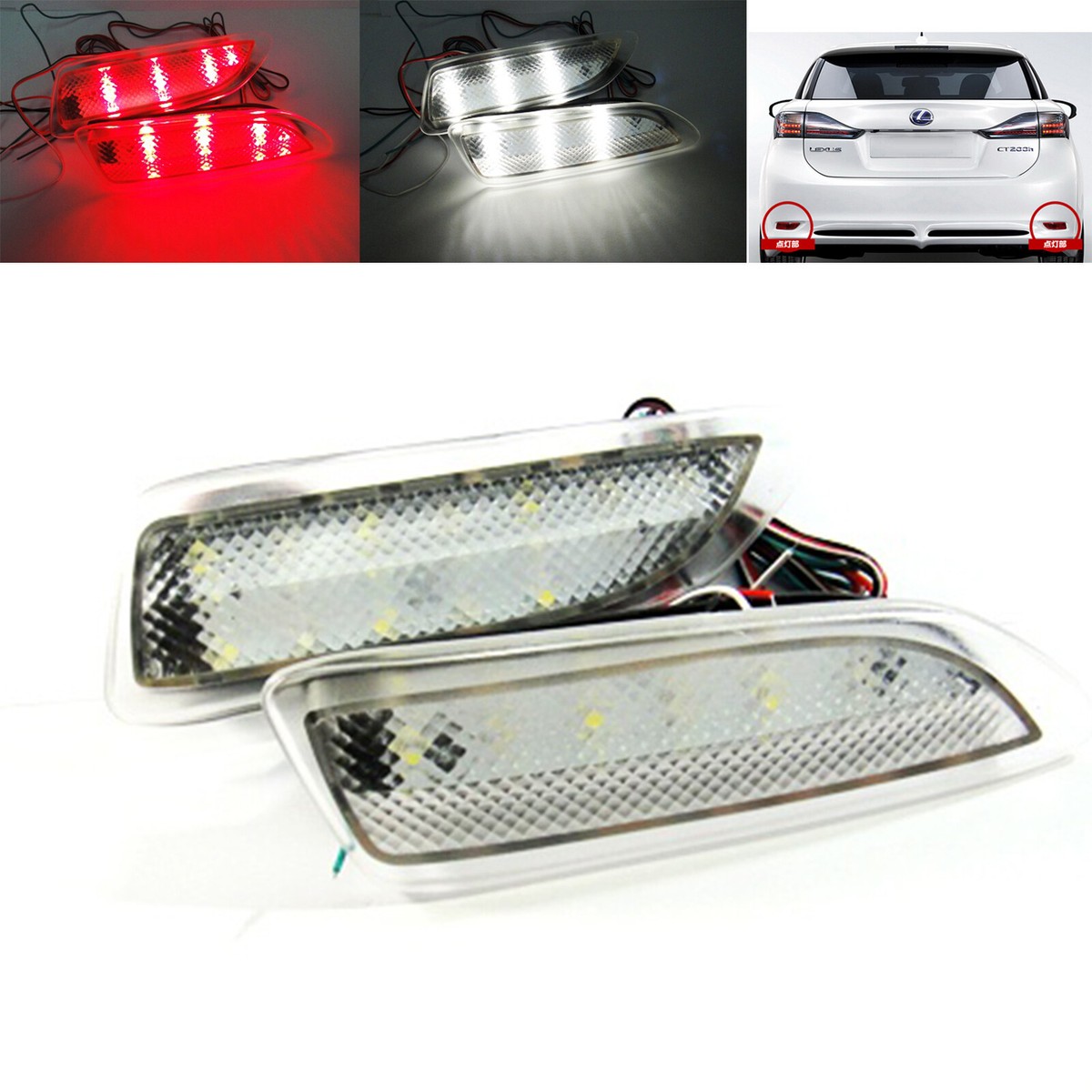 12V Automotive Lighting Clear Lens 13 SMD LED Brake Reflector For 12V Automotive Lighting Clear Lens 13 SMD LED Brake Reflector For