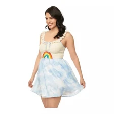 NWT Unique Vintage Rainbow Cloud Dress with Pockets