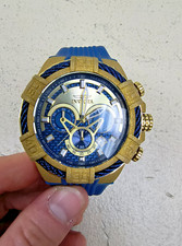 Invicta 26527 Bolt 52mm Gold Blue Dial Silicone 200M Men's Watch