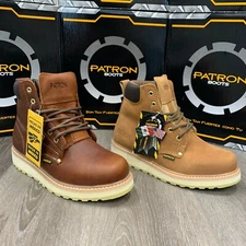 MEN'S SOFT WORK BOOTS GENUINE LEATHER OIL RESISTANT ROUND TOE LACE UP BOTAS #313