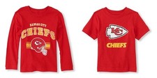 Camiseta Top Infantil NFL Kansas City Chiefs Niño o Niña Talla 6-9 M o 9-12 M Nueva con Etiquetas
