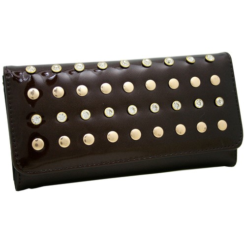 Women's 2 tone Rhinestone Fashion Wallet - Picture 2 of 4