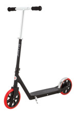 Carbon Lux Kick Scooter Red Black Spoked Large Wheels Folding for up to 220 Lbs