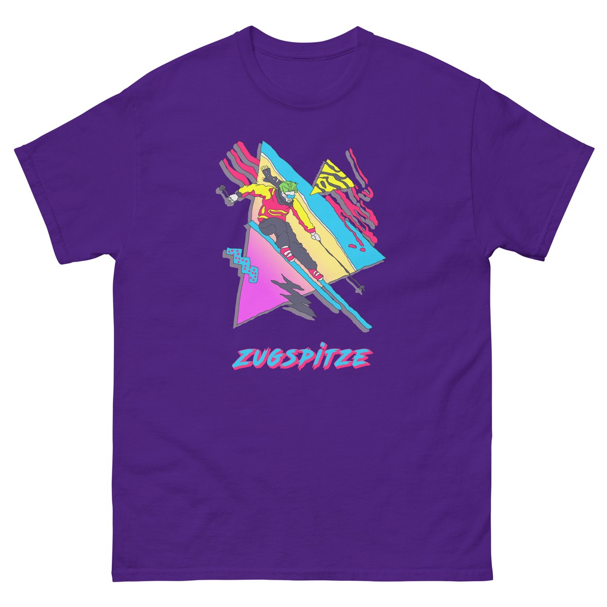 T-shirt Rétro Skieur Zillertal - Humour Ski, Style Vintage, Homme/femme