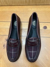 GH BASS - WOMEN  S - 9 M US- LEATHER/Wool WINE- WEEJUNS LOAFERS LADIES 
