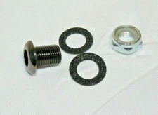 NEW 1/2" Black Nickel Air Vent with 2 Gaskets Washers 4 Bass Tom Snare Drum Kit