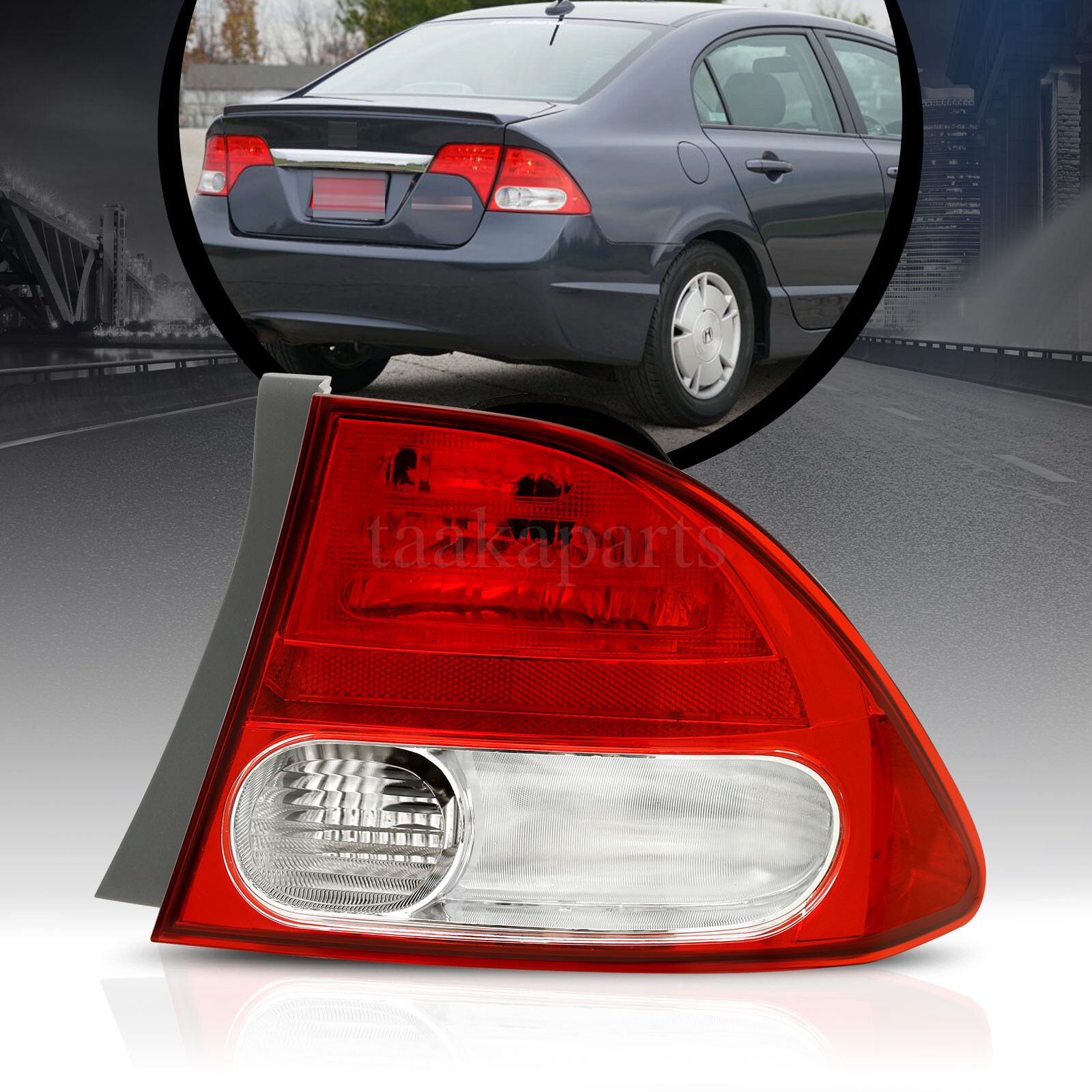 Правый боковой задний стоп-сигнал Задний фонарь для 2009 2010 2011 Honda Civic Sedan RH