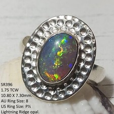 Natural Australian Opal Ring Handmade 925 Sterling Silver Gift Jewelry SR396