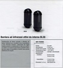 IMPIANTO D'ALLARME FRACARRO- BARRIERA  A  INFRAROSSI DA INTERNO  (4 DISPONIBILI)
