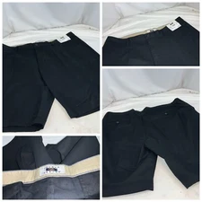 Joseph Abboud Casual Shorts 42 Black Cotton Flat Fr NWT $60 YGI E0-299
