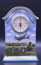 Bradford Exchange Heroes of The Sky Ltd Edition Heirloom Porcelain Clock-Crazing