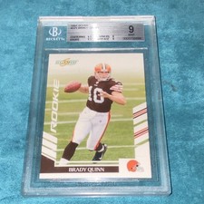2007 Score Brady Quinn Rookie #371 BGS Graded Cleveland Browns NFL Card. rookie card picture