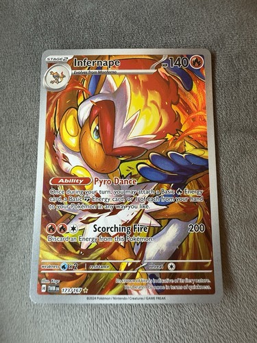 Pokémon TCG Infernape Card Twilight Masquerade Illustration, Rare, 173/167
