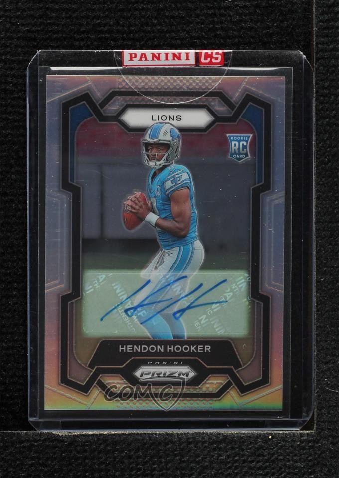 2023 Panini Prizm Rookies Silver Hendon Hooker #329 Rookie Auto RC vg8