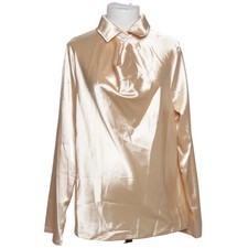 Bluse, Größe: L, Beige, Elasthan/Polyester, Satin, Damen #D4d
