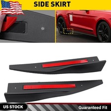 For Ford Mustang Roush 2015-2025 Car Side Skirt Splitters Diffuser Winglet Black