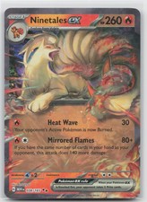 Scarlet & Violet 151 Ninetales ex 038/165 doppio pokemon raro quasi nuovo