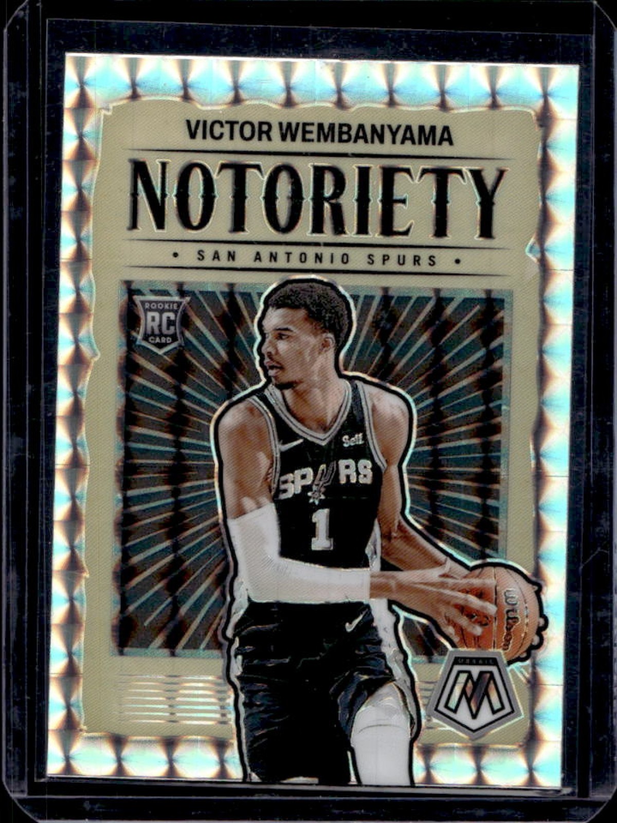 2023-24 Mosaic Victor Wembanyama Notoriety RC Mosaic Prizm #5 Spurs