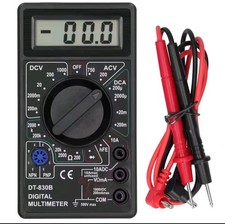 tester multimetro digitale Colore Nero