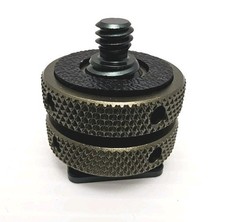 MINIFOCUS Camera Hot Shoe Mount Adapter, Double Nut with 1/4"