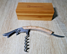 ❤️VOMBERG  KELLNERMESSER IN HOLZSCHATULLE UNBENUTZT KORKENZIEHER FLASCHENÖFFNER