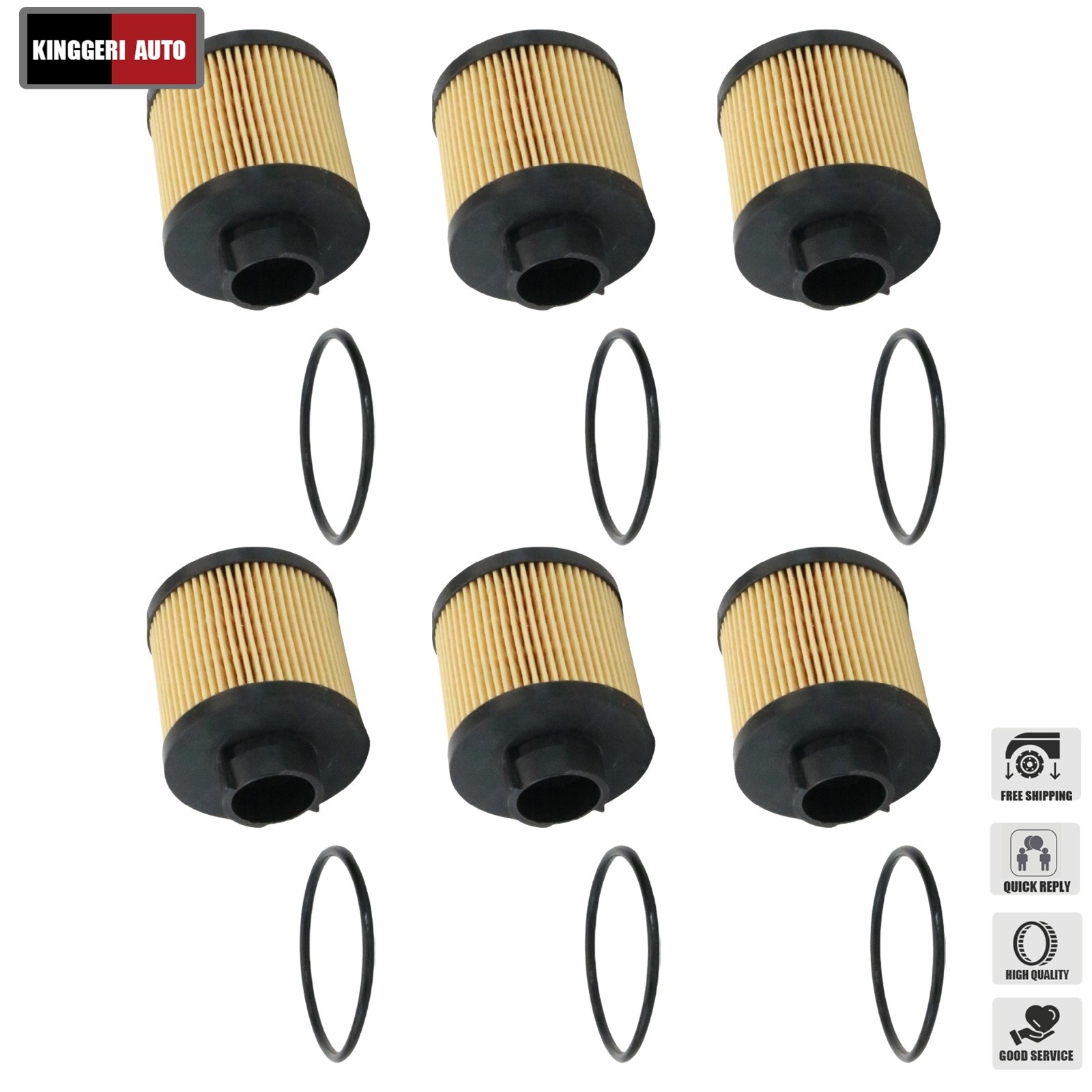 6Pcs Oil Filter Fits Lamborghini Gallardo 2004-2008 07L115561C USA